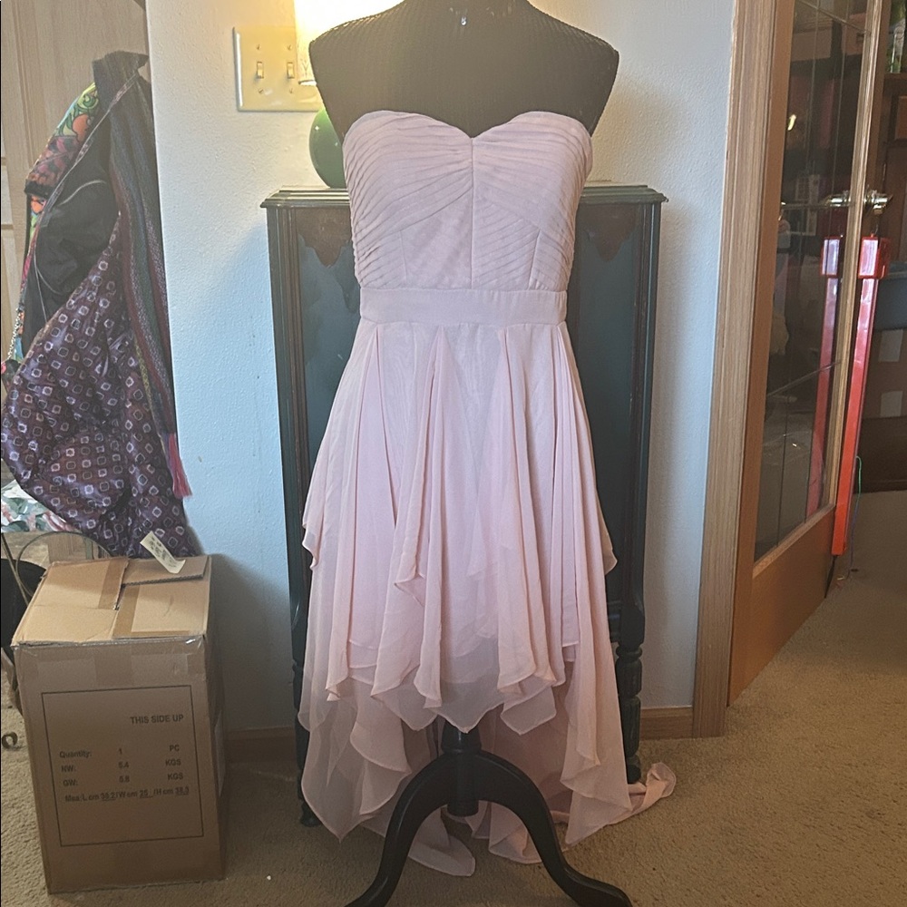 Chic Strapless Pink Dress